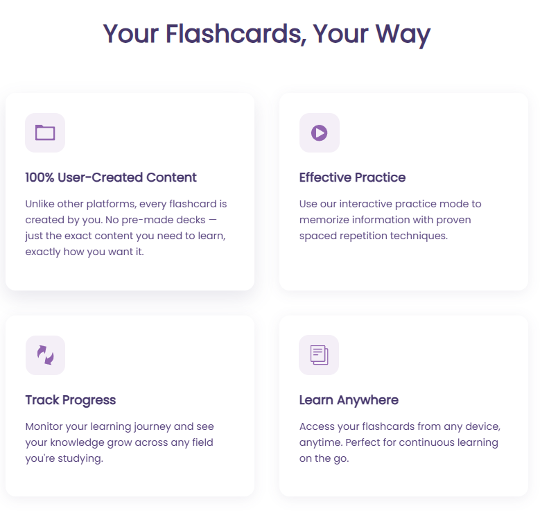 Flashcard creation interface with rich text editor and image support